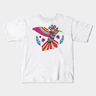 Beautiful Tribal Humming Bird Kids T-Shirt